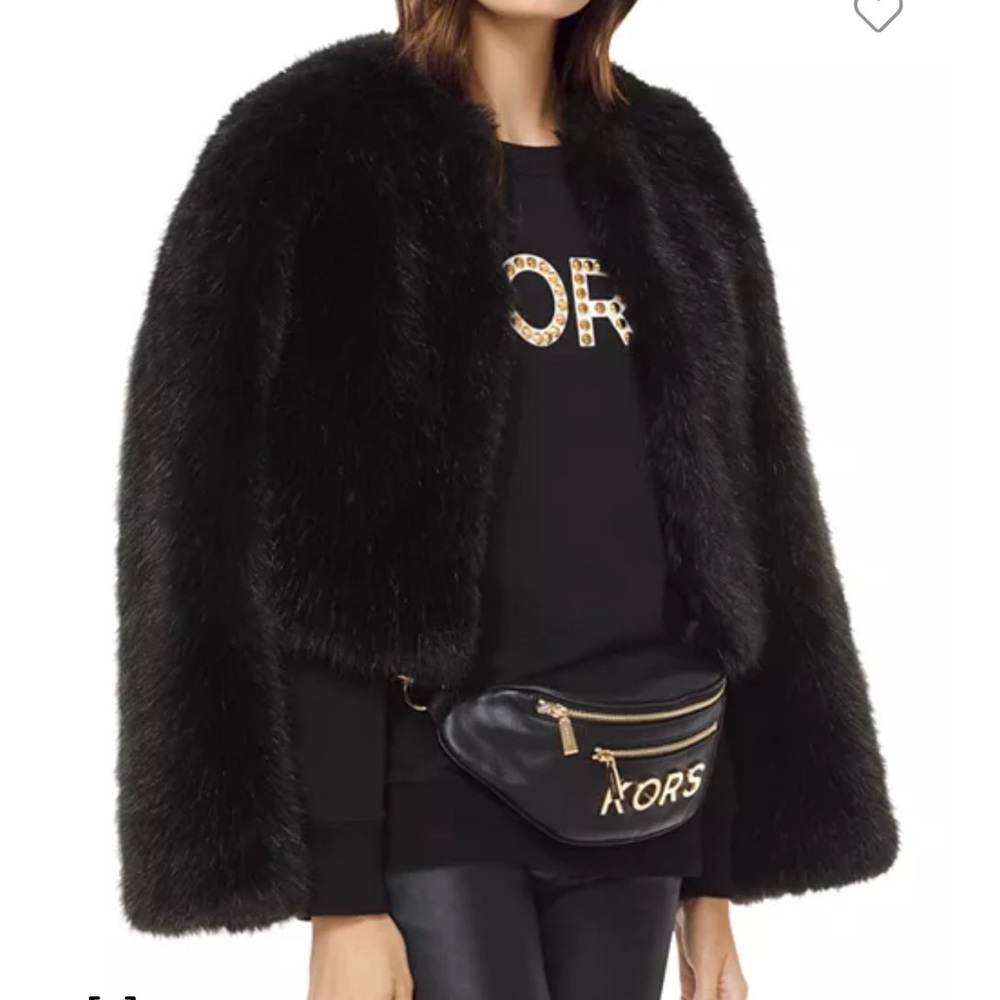 Michael Kors  Women’s faux fur cropped jacket. Size M